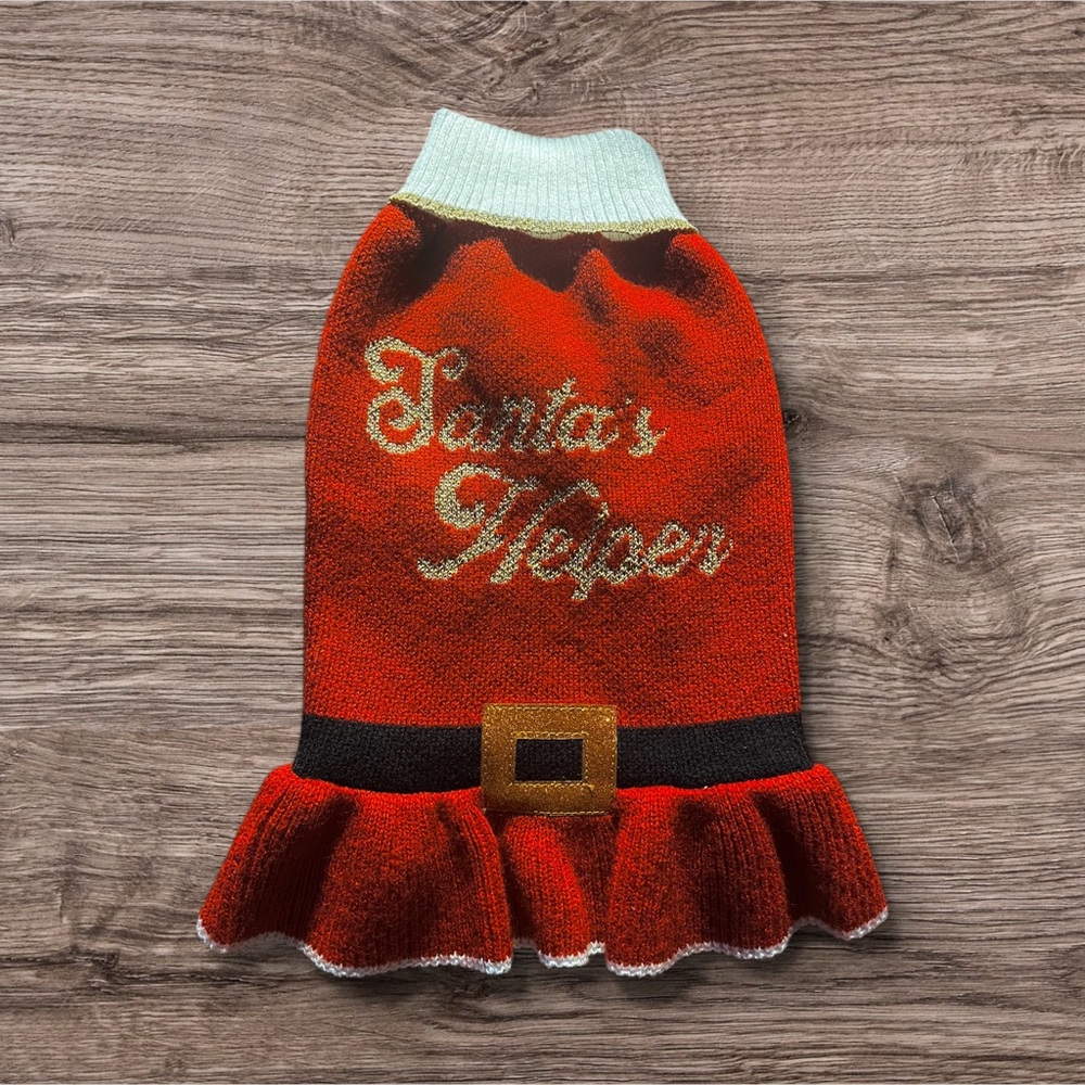 Christmas Dog Sweater Dress Size Small